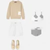 2er-Pack Bralettes aus geripptem Baumwolljersey für Kinder