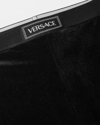 90er-Jahre-Vintage-Logo-Samtleggings