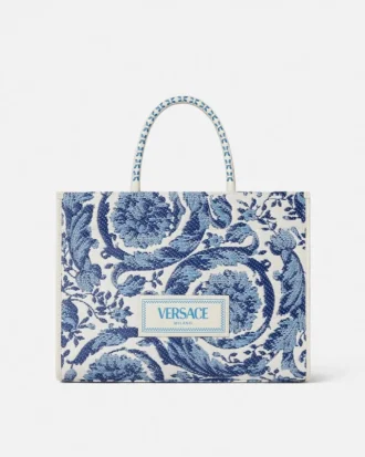Athena Große Raffia-Tasche
