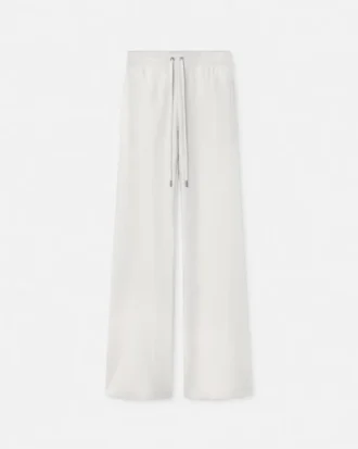 Ausgestellte Hose aus Wollmischung mit Handtuchstrick