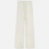 Ausgestellte Hose aus Wollmischung mit Handtuchstrick