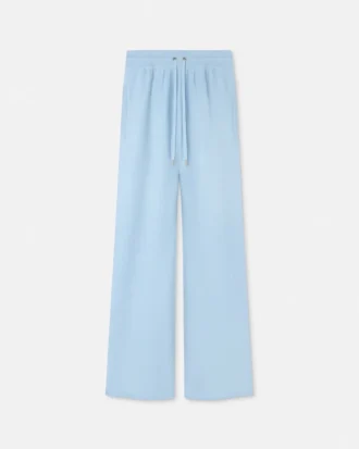 Ausgestellte Hose aus Wollmischung mit Handtuchstrick