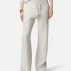 Ausgestellte Hose aus Wollmischung mit Handtuchstrick