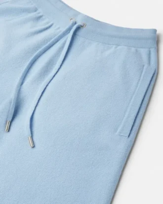 Ausgestellte Hose aus Wollmischung mit Handtuchstrick