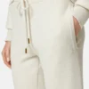 Ausgestellte Hose aus Wollmischung mit Handtuchstrick