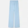 Ausgestellte Hose aus Wollmischung mit Handtuchstrick