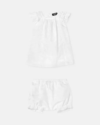 Baby-Jacquard-Kleid aus Baumwollpopeline