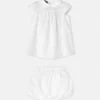 Baby-Kleid aus Baumwollpopeline mit Devoré-Muster