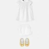 Baby-Kleid aus Baumwollpopeline mit Devoré-Muster