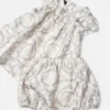 Baby-Kleid-Set aus bedrucktem Seidentwill