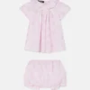 Baby-Kleid-Set aus bedruckter Baumwollpopeline