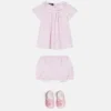 Baby-Kleid-Set aus bedruckter Baumwollpopeline