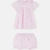Baby-Kleid-Set aus bedruckter Baumwollpopeline