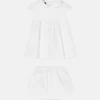 Baby-Kleid-Set aus besticktem Baumwollpopeline