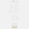 Baby-Kleid-Set aus besticktem Baumwollpopeline