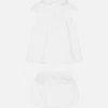 Baby-Kleid-Set aus besticktem Baumwollpopeline