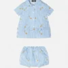Baby-Kleid-Set mit Nadelstreifen-Pin