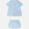Baby-Kleid-Set mit Nadelstreifen-Pin
