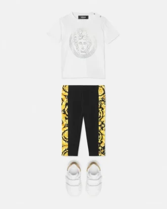 Baby-Leggings aus bedrucktem Stretch-Baumwolljersey
