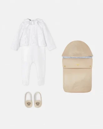 Baby-Schlafanzug aus Baumwolle mit Devoré-Muster