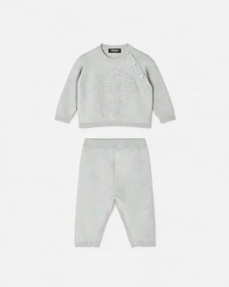 Baby-Set aus Baumwoll-Kaschmir-Strick