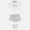 Baby-Set aus bedrucktem Baumwoll-Jersey