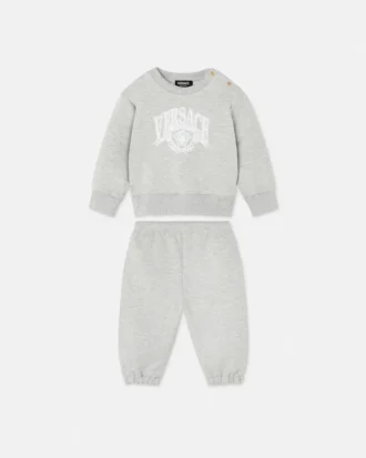 Baby-Set aus bedrucktem Baumwoll-Jersey-Sweatshirt