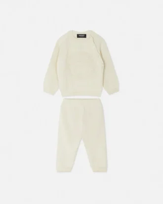Baby-Set aus besticktem Baumwollstrick