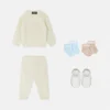 Baby-Set aus besticktem Baumwollstrick