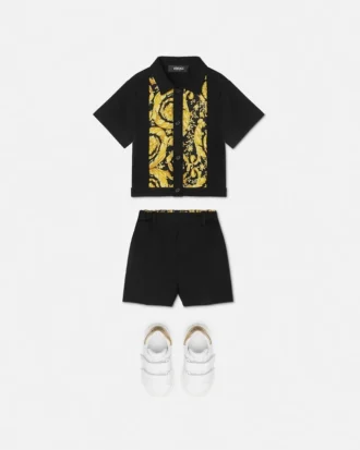 Baby-Shorts aus Stretch-Milano-Strick