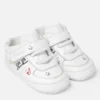 Baby-Sneaker aus bedrucktem Leder