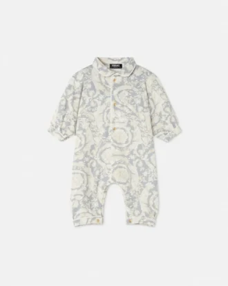 Baby-Strampler aus bedrucktem Baumwolljersey