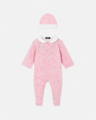 Baby-Strampler aus bedrucktem Baumwolljersey