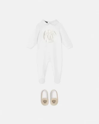 Baby-Strampler aus bedrucktem Baumwolljersey