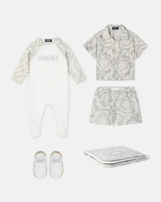 Baby-Strampler aus bedrucktem Baumwolljersey