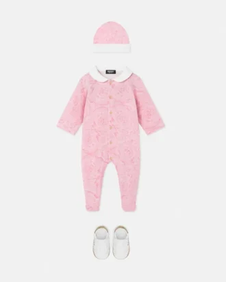 Baby-Strampler aus bedrucktem Baumwolljersey