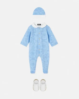 Baby-Strampler aus bedrucktem Baumwolljersey