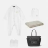 Baby-Strampler-Set aus besticktem Baumwolljersey