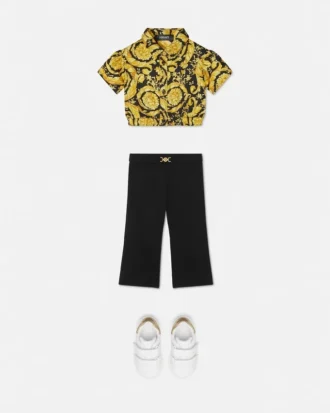 Baby-Stretchhose mit Milano-Stich und ausgestelltem Bein