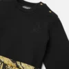 Baby-Sweatshirtkleid aus bedrucktem Baumwoll-Jersey-Twill