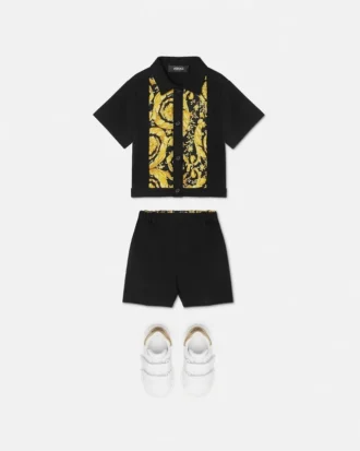 Babyhemd mit Milano-Stich und Print