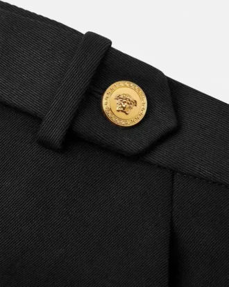 Baggy-Hose aus Gabardine mit niedriger Taille