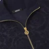 Barocco Jacquard-Handtuch-Sweatshirt mit Reißverschluss