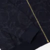Barocco Jacquard-Handtuch-Sweatshirt mit Reißverschluss