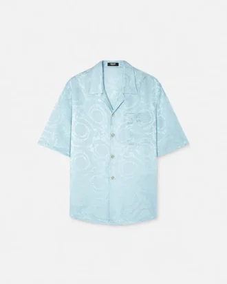 Barocco Jacquard-Hemd aus Seidenmischung