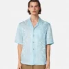 Barocco Jacquard-Hemd aus Seidenmischung
