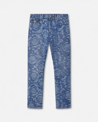 Barocco Jacquard Regular-Fit-Jeans