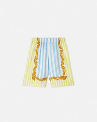Barocco Nadelstreifen-Seidenshorts für Kinder