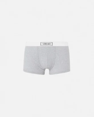 Baumwoll-Boxershorts mit Rippstrick