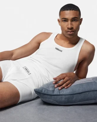 Baumwoll-Boxershorts mit Rippstrick